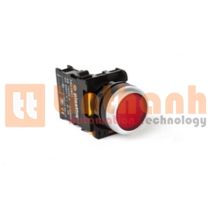 PB0-AW34M5 - Nút nhấn có đèn LED 220V màu đỏ 1NC Plastim