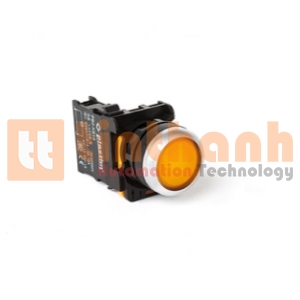 PB0-AW35B5 - Nút nhấn có đèn LED 24V màu vàng 1NO Plastim