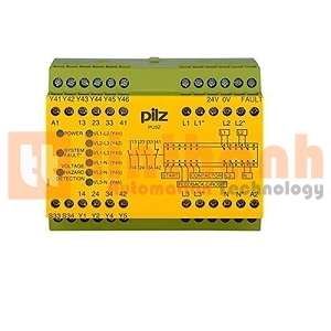 775510 - Relay an toàn PU3Z 24VAC/DC 3n/o 1n/c 6so Pilz