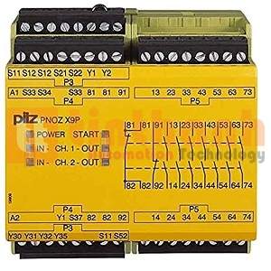 787609 - Relay an toàn PNOZ X9P C 24VDC 7n/o 2n/c 2so Pilz