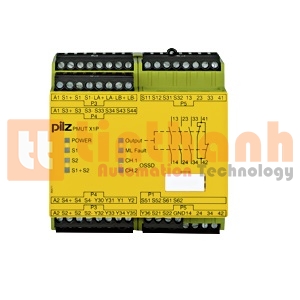 788010 - Relay an toàn PMUT X1P C 24VDC 3n/o 1n/c 5so Pilz
