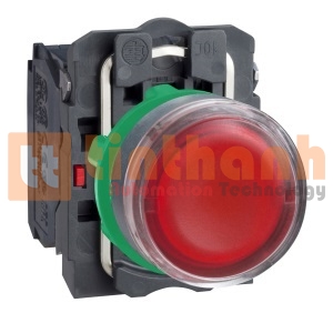 XB5AW34G5 - Nút nhấn có đèn màu đỏ Ø22 Schneider