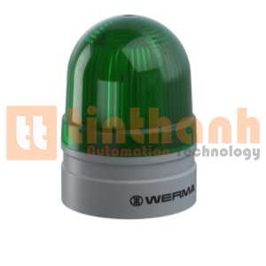 260.220.75 - Đèn tín hiệu Mini Ø62mm Flashing Green WERMA