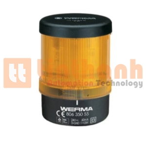 806.350.55 - Đèn tín hiệu LED 75mm Yellow IP65 WERMA