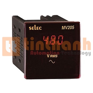 MV205 (72x72) - Đồng hồ đo điện áp dạng LED Selec