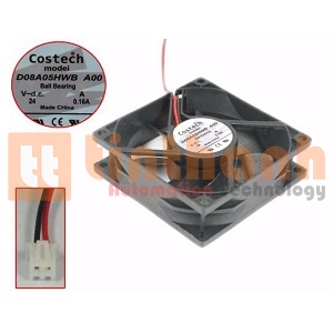 D08A05HWB - Quạt hút 24VDC dòng điện: 0.16A Costech