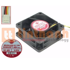 SD6025PT-24H - Quạt hút 24VDC dòng điện: 0.12A Sinwan