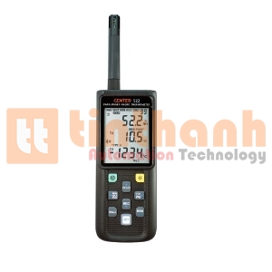 Bộ ghi dữ liệu nhiệt độ, độ ẩm cầm tay Center 522 (K/J/E/T/N/R/S Type, Datalogger, Bluetooth)