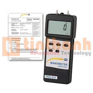 Đồng hồ đo áp suất chênh lệch PCE 910-ICA (2 bar)