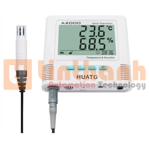 Máy đo và cảnh báo nhiệt độ, độ ẩm Huato A2000-EX (-40~+85℃, 0 ~ 100%RH, cảm biến ngoài)