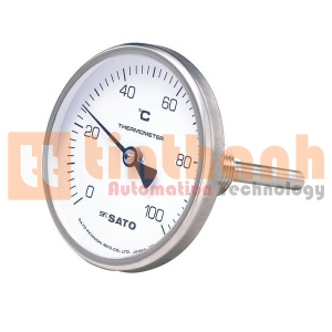 Đồng hồ đo nhiệt độ lưỡng kim SK Sato BM-T-75S (2010-12, 0~50°C, 100mm)
