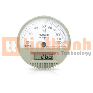 Đồng hồ đo nhiệt độ và độ ẩm SK Sato HIGHEST.II, dải đo nhiệt độ 0 đến 50°C, dải đo độ