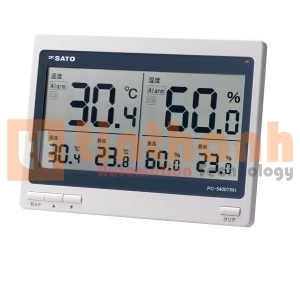 Nhiệt ẩm kế để bàn SK Sato PC-5400TRH, dải đo nhiệt độ 0~50°C, dải đo độ ẩm 20~95% rh