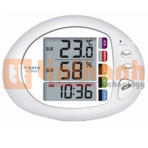 Nhiệt ẩm kế có đồng hồ đo ứng suất nhiệt SK Sato PC-7900GT (1075-00, -9.9~50°C, 20~90%rh)