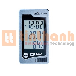 Máy đo nhiệt độ, độ ẩm trong phòng CEM DT-322 (0~50°C, 10%RH~90%RH)