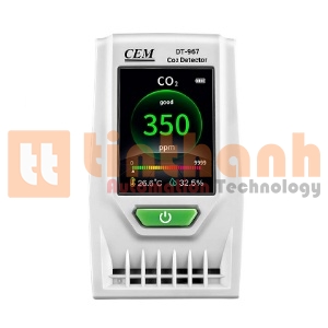 Máy đo chất lượng không khí, khí CO2 trong nhà CEM DT-967 (0~9999ppm, -10~60°C, 0.1~100.0%RH)
