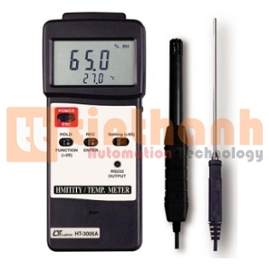 Máy đo độ ẩm và nhiệt độ môi trường Lutron HT-3006A (10~95 %RH, -50°C~1300°C)