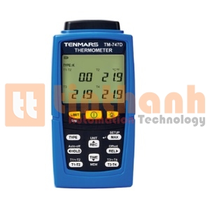 Máy đo nhiệt độ tiếp xúc 4 kênh Tenmars TM-747D (1372°C)